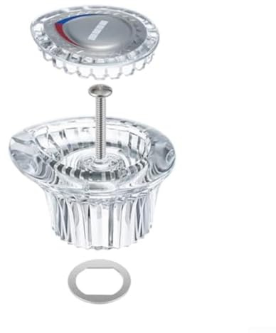 Ersatz-Duschknauf-Griff-Set, 2 Stück, für 96797 Einhandarmaturen, komplettes Set mit Schrauben und Unterlegscheiben für Sanitär-Befestigung, 1 Stück
