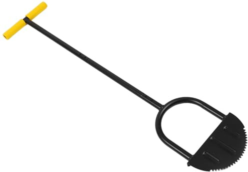 KKPLZZ Outil de -Bordure de Pelouse, Dent de Scie Tranchante en Demi-Lune, Outils de Bordure à Main à Long Manche pour L'aménagement Paysager de Trottoir de Jardin de Cour