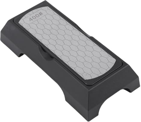 Sistema di affilatura con pietra affilatrice, set di piastre diamantate con grana 400/1000, set per scalpello, pialla corta
