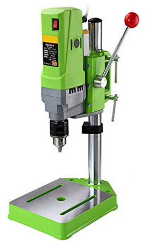 BACHIN Bench Drill Stand 710W Mini Electric Bench Drilling Machine Drill Chuck 1-13mm, 6-Speed Mini Drill Press Machine with Cast Iron Base, 0-2800RPM, for DIY, Woodworking, Metal, Jewelry Making
