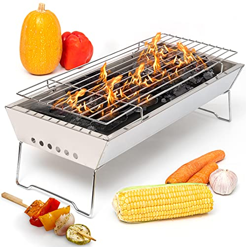 Moss & Stone Holzkohlegrill für den Tisch, tragbar, 45,7 cm
