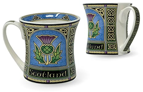 Royal Tara Juego de 2 tazas de porcelana escocesa con cardo – Nuevo hueso China taza de porcelana escocesa - 325 ml/11 fl oz