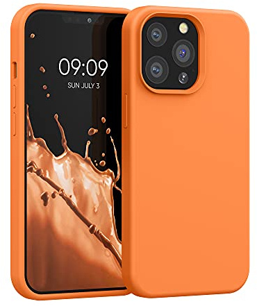 kwmobile Handyhülle für iPhone 13 Pro Hülle, für iPhone 13 Pro Case - Hülle Silikon - kabelloses Laden - Fruity Orange