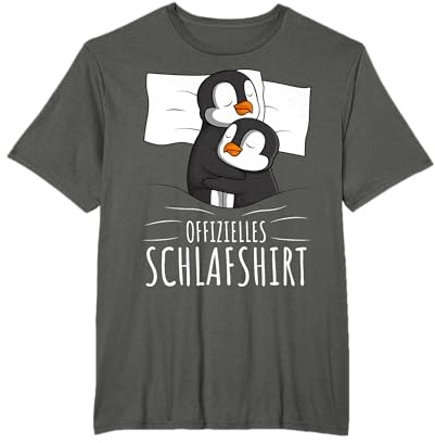 Offizielles Schlafshirt Pinguin Schlafanzug Penguin Kurzarm T-Shirt