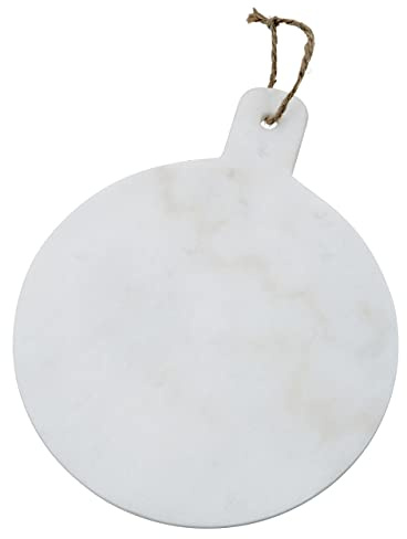 Premier Housewares White Marble Finish Chopping Board/Non Stick Platform Serving Boards/Charcuterie Board With A Handle Hanging Hole With String For Kitchen 25 x 1 x 30