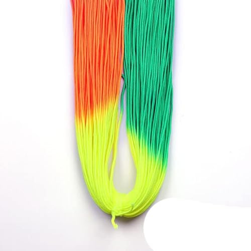 chlzekai Glänzende Regenbogenfarben-Schnurseile mit hoher Zähigkeit, 7-Strang-Fallschirmseil, Klettern, Camping, Überlebensausrüstung, Paracord-Zubehör, dunkler Regenbogen, 5 YD, 2 mm