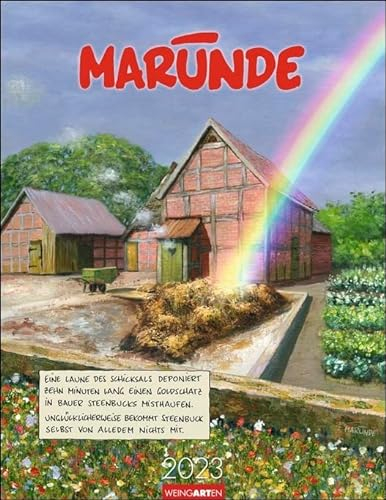 Marunde - Kalender 2023 - Weingarten-Verlag - Wandkalender mit bezaubernden Illustrationen und Humor - 34 cm x 44 cm, multicolor