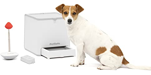 PetSafe Teach und Treat Ferngesteuerter Belohnungstrainer für Hunde, Training und Positive Verstärkung, 4 D Batterien nötig, Grau.