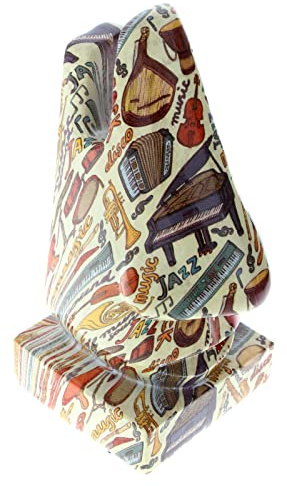 Hübscher Brillenhalter 5505 Nase aus Polyresin mit Motiv Musik