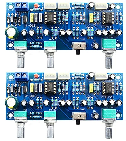 2 x 2.1 Kanal Subwoofer Preamp Board Tiefpassfilter - Amp Verstärker Board Ne5532 Tiefpassfilter Bass Vorverstärker
