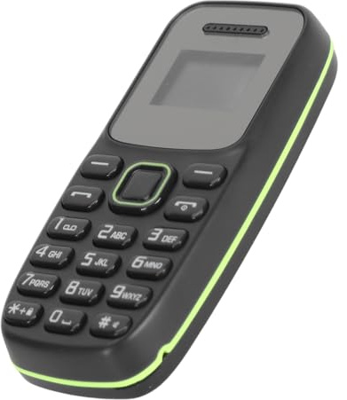 VBESTLIFE Telefon, Kopfhörer, GSM 2G, Entsperrt, Dual-Nano-SIM, Große Tasten, Mehrsprachige Unterstützung, Musik-Player (Black)