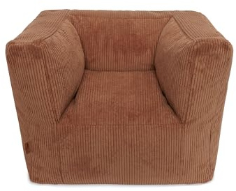 Jollein Kindersessel - Corduroy, Caramel - 1 bis 4 Jahre - Für Jungen und Mädchen - Sitzsack Kinder