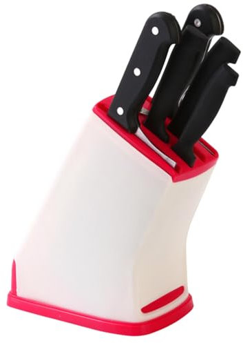 Portacuchillos de cocina – Bloque de cuchillos, organizador de cocina portátil | Soportes de cocina reutilizables con agujero de drenaje, soporte de cuchillos de cocina duradero para