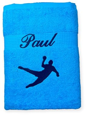 Generisch Handballer Handtuch mit Name personalisierbar Sauna Wellness Duschtuch Saunatuch Geschenk Kinderhandtuch