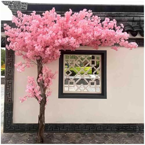 1.8x1.5m/5.9x4.9ft,Künstlicher Kirschbaum, Großer Rosa Kunstbaum, Dekorativer Kunstbaum für Die Inneneinrichtung, Außenbereich, Restaurant, Einkaufszentrum