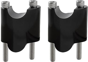 UJNHEQ Hinzufügen Einer Höhenvergrößerung 2 Lenker Riser Motorrad Griff Bar Heighten Block Verlängerung Kits CNC Schwarz Chrom Für Harley Sportster XL1200X(Schwarz)