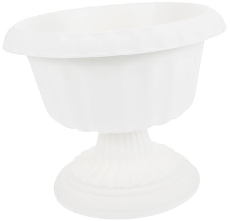 Kisangel Europäischer Blumentopf Vintage Roman Säule Hydrokultur Pflanzgefäß Hochzeit Dekoration Weiß