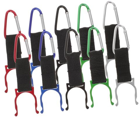 BESPORTBLE 10stücke D-förmige Wasserflaschenhalter Clips Aus Aluminiumlegierung Robuster Flaschenhalter Zum Aufhängen Von Mineralwasserflaschen Beim Camping Wandern Und Reisen Praktische Nylo