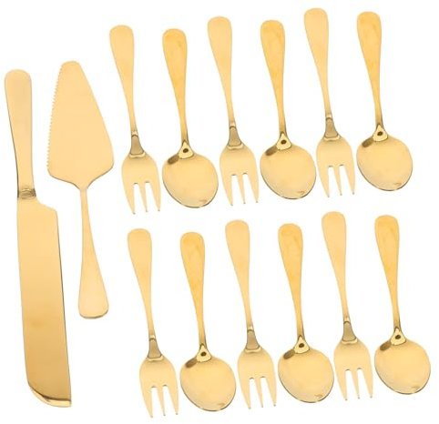 ULTECHNOVO Découpe de Gâteau Spatule à Gâteau Coupe-gâteau et Outils pour Desserts Fourchettes et Cuillères Inclus