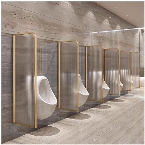 FLEPYHB Urinal-Trennwand für Die Toilette mit Gehärtetem Glas, An Der Wand Montierte Sichtschutzwand für Öffentliche Toiletten, Urinal-Trennwandplatte für Hotels, Restaurants, Bars