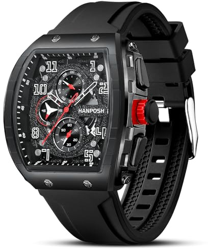 HANPOSH Orologi da uomo Orologi al quarzo analogici Orologi sportivi da uomo Orologi da polso tattici militari impermeabili