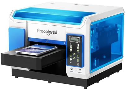 Procolored V11 A3-UV-Flachbettdrucker mit R1390-Druckkopf und automatischer Reinigung. Bedrucken Sie Acryl, Leder, Holz, Handyhüllen, Tassen, Golfbälle und mehr.