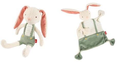 Sigikid Kuscheltier & Schnuffeltuch niedlicher Hase Schmusetuch Kuscheltuch grün Spielen Kuscheln Trösten Unisex Hochwertig Erstausstattung Geburt