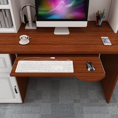 Ergonomiskt glidande tangentbords- och musstativ för skrivbord 60 cm vitt tangentbordsbricka datortangentbord stöd för förbättrad komfort och platsbesparande