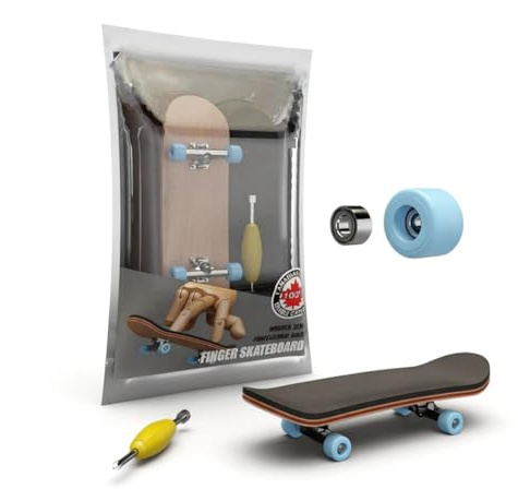 Professionelles Fingerskateboard, Mini Finger Skateboard 5 Schichten Ahornholz Legierung Mini Griffbrett Druck Reduzieren Fingerboard mit Box