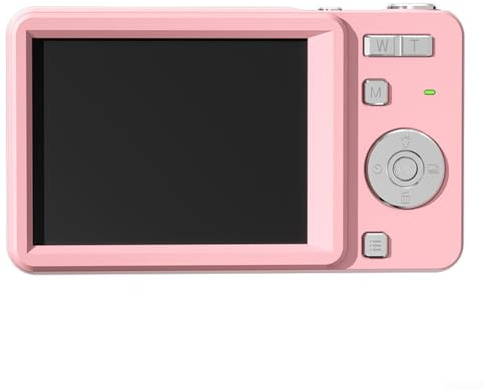Cámara digital, 3 pulgadas compacta sin espejo, grabación de video HD 1080P, diseño deslizante portátil, construcción ABS, para estudiantes de viaje (rosa)