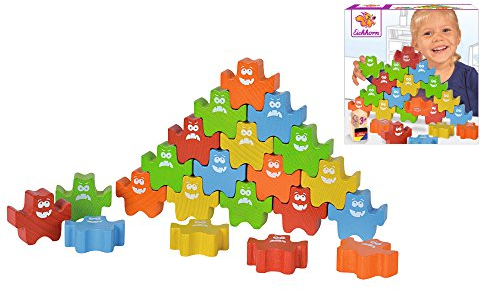 Eichhorn 100072312 - Geister Stapelspiel, 21-TLG., FSC 100% Zertifiziertes Buchenholz, Made in Germany