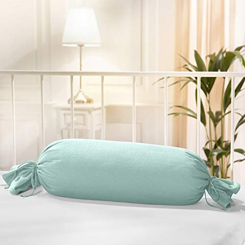 Erwin Müller Nackenrollenbezug Single-Jersey Murnau - Mint Größe 40x15 cm Ø - bügelfrei, strapazierstark, elastisch, mit Bindeband