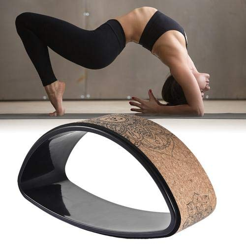 greatdaily Yoga-Rad Kork-Yoga-Rad, Holz-Yoga-Rad Ovales Dharma-Rad Bis Zu 225 Kg Dehnen Sie Ihren Rücken, Ihre Brust Und Ihre Wirbelsäule