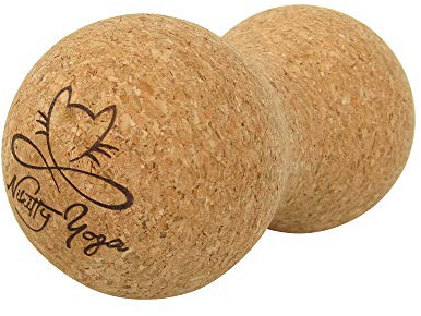 Nikitty Yoga - Massage-Duoball aus Kork Ø 7,3cm - Peanut Faszien-Ball für Selbstmassage - handlich, ergonomisch, geruchsneutral - #goingnuts