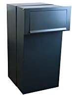 F-05 XXL - Buzón para paquetes (29,5-50,5 cm de profundidad), color negro RAL 9005