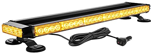 WOWTOU Rooftop Magnetic 56 LED Amber Flashing Strobe Light Bar for Trucks