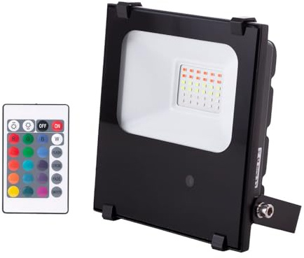 Foco Proyector LED 20W IP65 Mando a Distancia RGB 40.000H [1916-NS-HVFL20W-F-RGB] | Greenice