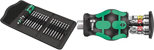 Wera Jeu, Acier allié, Noir/Vert, 153 x 135 x 53 mm & Tom Pouce à réserve Kraftform Kompakt 2, 6 pièces 05008874001