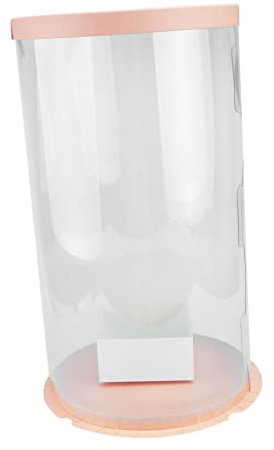 Cabilock 1stück Runde Blumenverpackungsbox Mit Deckel Transparente Blumenbox Für Valentinstag Stilvolle Geschenkverpackung Für Frische Blumen Kleine Handheld Box