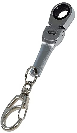 SaiDian 1 clé à cliquet de 10 mm - Porte-clés portable à cliquet - Mini outil de quincaillerie