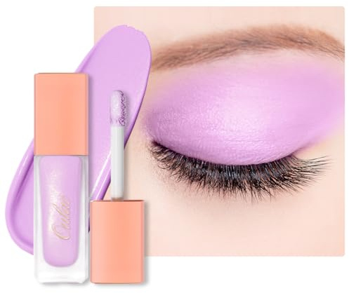 Oulac Liquid Eyeshadow Satin Finish - Multi-Use Purple Eyeshadow Primer & Liquid Blush | Blendable Smooth Eye Make-up, Crease-Resistant, Non-Greasy, Vegan, Cruelty-Free, Lavender Love (SA06)
