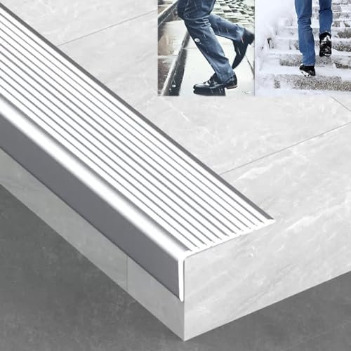 LIYI929GP Treppenkantenprofil rutschfest Aus Aluminium, Dauerhaft Treppenprofile Kantenschutz Winkelprofil, Stufenkantenprofil Stabil Rutschhemmend, for Innenschritt Im Freien Fliesen Holz Metall