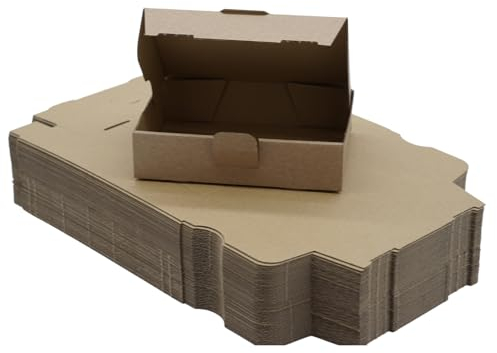 10 Stück Maxibriefkartons 180 x 130 x 45 mm (außen) - MB 2 - FEFCO 0426 - braun für Warenpost Warensendung Büchersendung Briefversand - elb-verpackungen