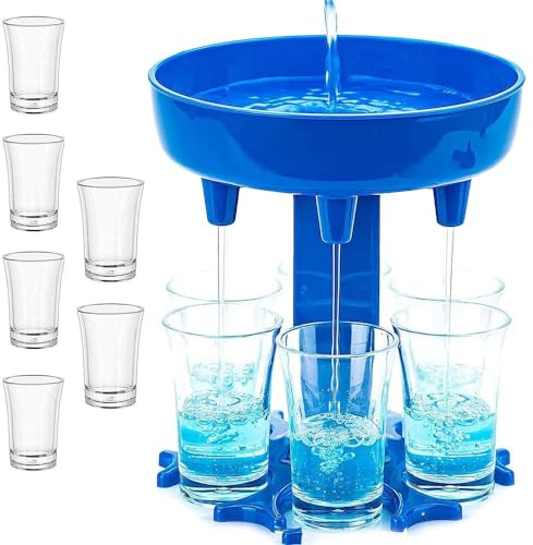 PARENCE - Shotglas-Spender mit 6 Gläsern – perfekt für alle Feiern