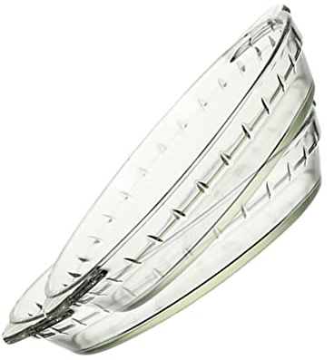 MAGICLULU 2 Stück Hitzebeständiges Glas Backblech aus Gehärtetem Glas Mikrowellen und Ofenfest für Gebackenes Reisgericht und Grillgerichte Spülmaschinengeeignet Größe 9 10