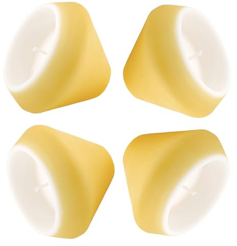 orteilspack 4x XXL Schwimmkerzen für Außen | Gelb | 15x13cm | Garten Deko | Kerze Sommer | Hochzeitsdekoration | Party Deko