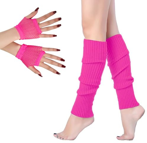 Cerioll Ensemble de jambières longues et jambières pour femme, chaussettes chauffe-jambes