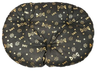Hundekissen – Katzenkissen – ovale Größe 50 x 34 cm dunkelbraun Farbe – Hundebett – Katzenbett – Katzenmatte – Matratze für Hunde oder Katze – Waschbar – Ideal für Transportkörbe oder Tierbetten
