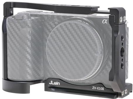 Hersmay ZV-E10II Cage, Aluminium DSLR Camera Cage Kamerakäfig für Sony Alpha ZV-E10 II Kamera Video Rig Stabilizer mit 1/4 Befestigung und 3/8 Arri Aufnahmebohrung