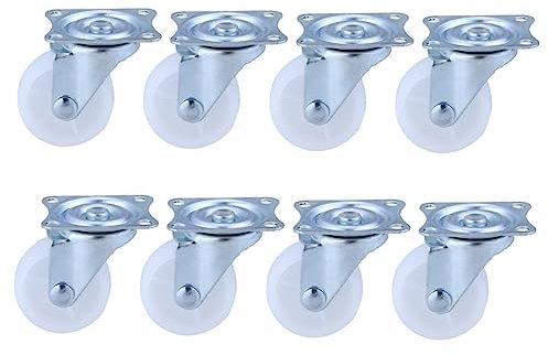 BUGUUYO Ruedas Giratorias De 1.5 Pulgadas Para Sillas De Oficina Ruedas De Acero Suaves Silenciosas